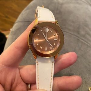 Movado Rose Gold Silicone White Band